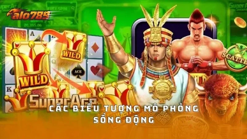 Các biểu tượng trong game được mô phỏng sống động