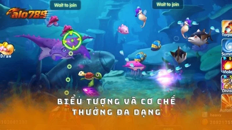 Danh sách biểu tượng cá và cơ chế thưởng đa dạng