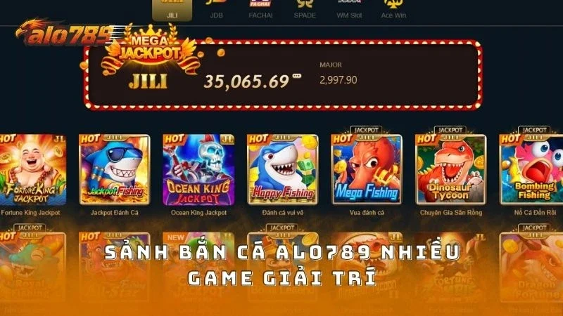 Sảnh chơi giải trí hấp dẫn với nhiều game tại nhà cái ALO789